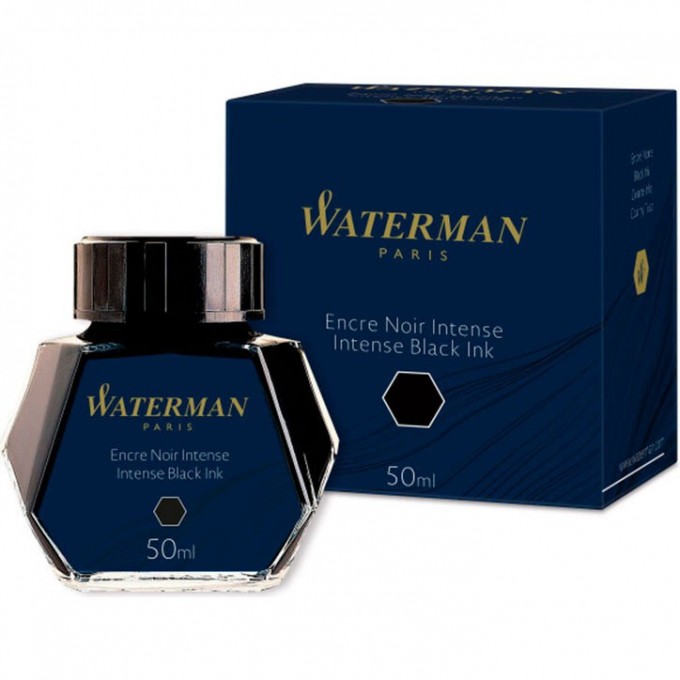 Флакон с чернилами Waterman для перьевой ручки, черный S0110710 Флакон с чернилами Waterman для перьевой ручки, черный S0110710