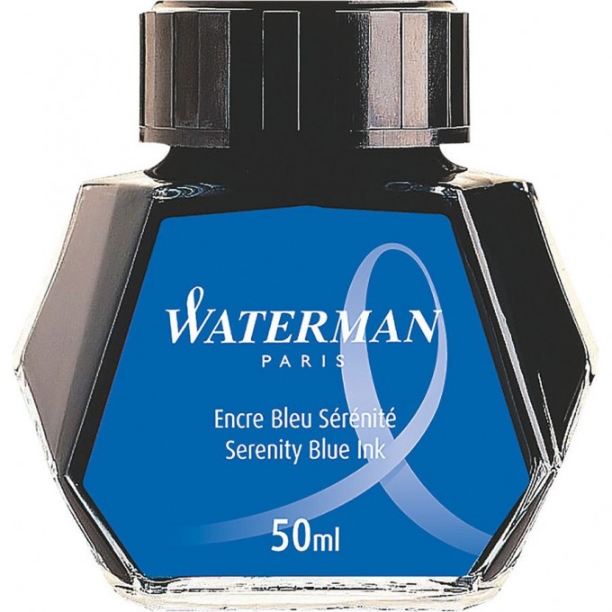 Флакон с чернилами Waterman для перьевой ручки, синий S0110720 Флакон с чернилами Waterman для перьевой ручки, синий S0110720