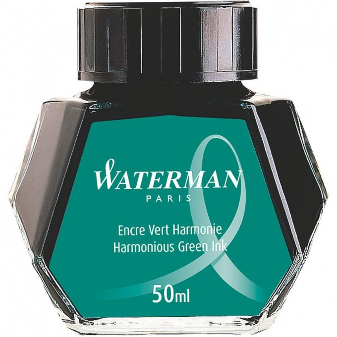 Флакон с чернилами WATERMAN STANDARD Harmonious Green чернила 50мл для ручек перьевых CWS0110770 Флакон с чернилами WATERMAN STANDARD Harmonious Green чернила 50мл для ручек перьевых CWS0110770