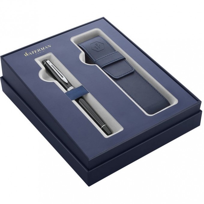 Подарочный набор WATERMAN EXPERT с перьевой ручкой и чехлом Black CT перо M 2122197 Подарочный набор WATERMAN EXPERT с перьевой ручкой и чехлом Black CT перо M 2122197