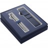 Подарочный набор WATERMAN HEMISPHERE с шариковой ручкой и чехлом Stainless Steel CT, толщина линии M, чернила синие 2122196