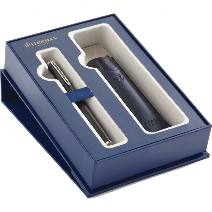 Подарочный набор WATERMAN: ручка перьевая WATERMAN HEMISPHERE MATTE BLACK CT с чехлом из эко-кожи 2019833 Подарочный набор WATERMAN: ручка перьевая WATERMAN HEMISPHERE MATTE BLACK CT с чехлом из эко-кожи 2019833