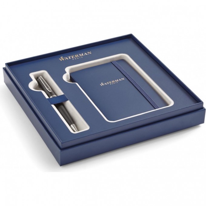 Подарочный набор WATERMAN: Шариковая ручка WATERMAN EXPERT MBLK CT + блокнот 2019834 Подарочный набор WATERMAN: Шариковая ручка WATERMAN EXPERT MBLK CT + блокнот 2019834